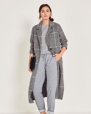 Double Faced Check Coat