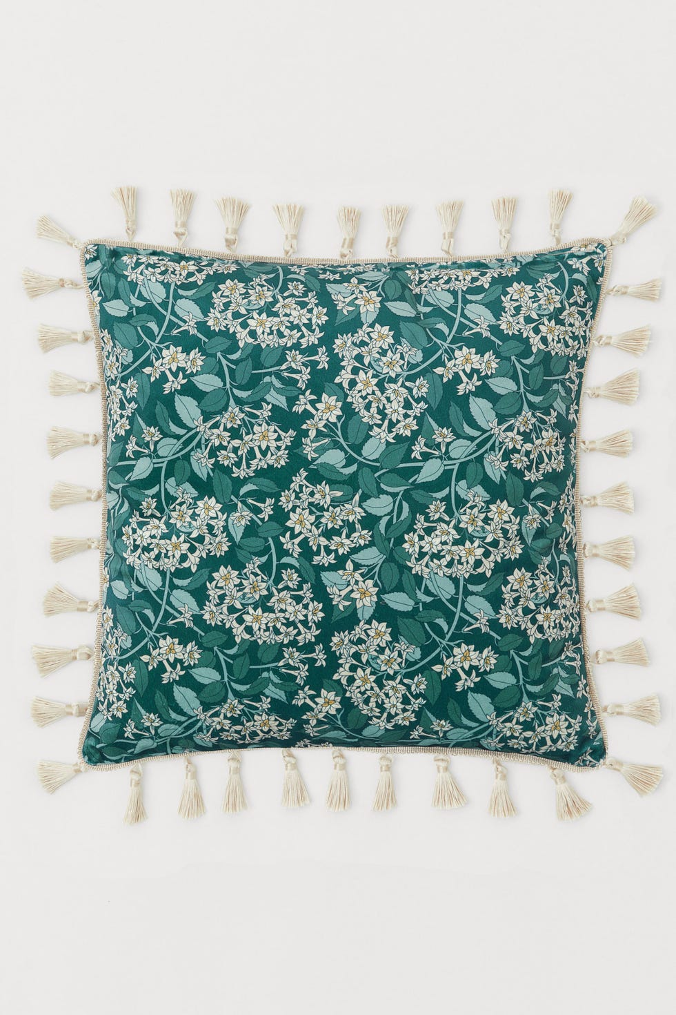 Tasselled cushion cover