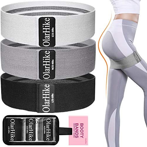 Te-Rich Long Resistance Bands Fabric Pull Up Assistance Bands 3 Pack Thick Cloth Stretch Bands for Exercise Fitness Loop Band Set for Leg Thigh Hip Squat Booty Full Body Workout & Weight Training 