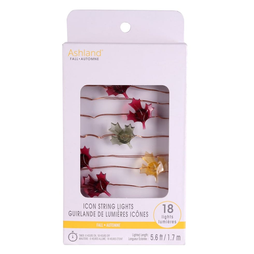 18ct. Leaf LED String Lights