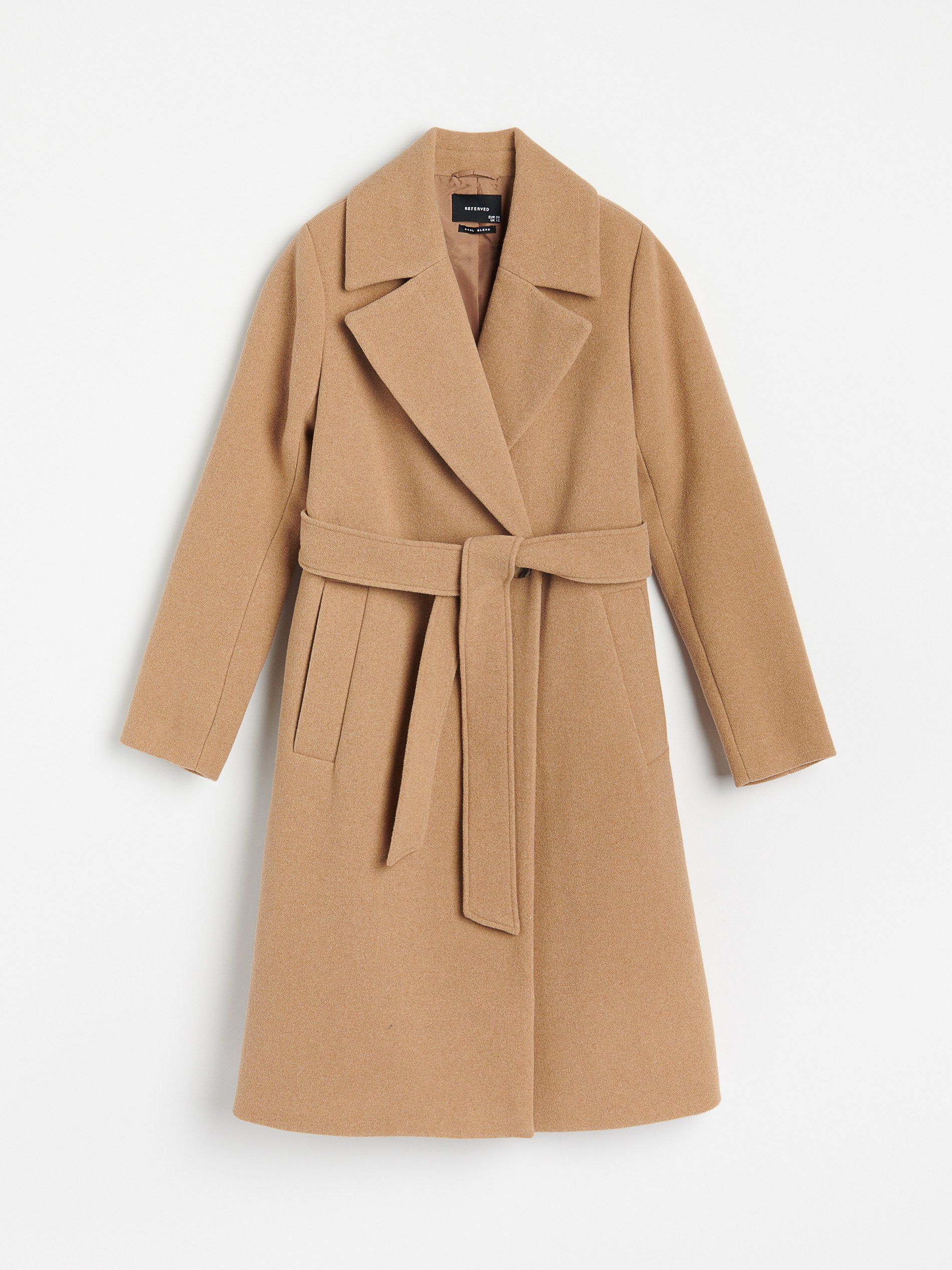 jaeger camel wrap coat