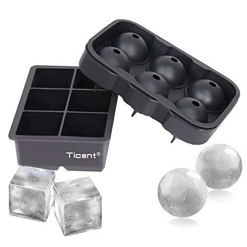 Ticent & Co Silicone Ice Cube Trays (Set of 2)