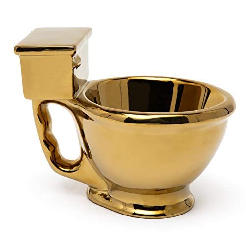 Gold Toilet Coffee Mug 