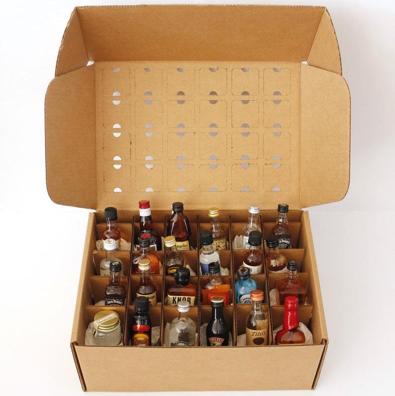 DIY Liquor Bottle Advent Calendar 