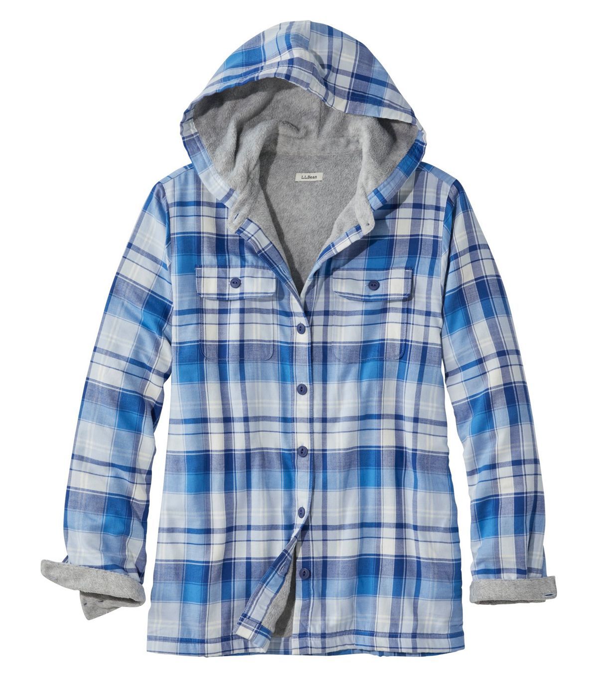 lined flannel hoodie