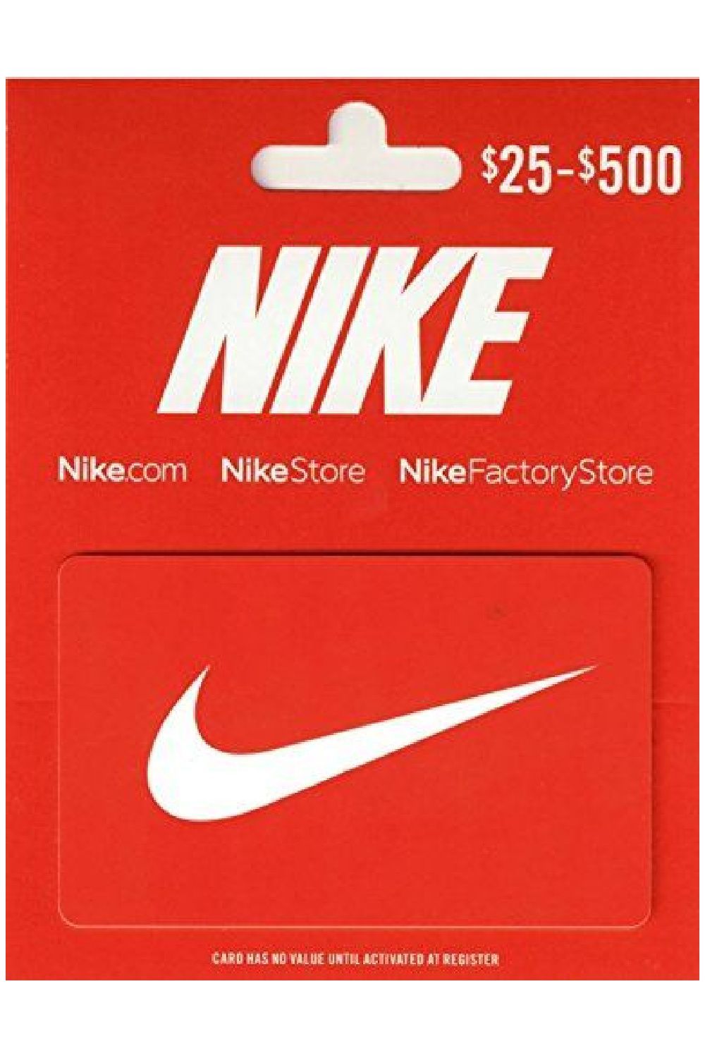 where are nike gift cards accepted