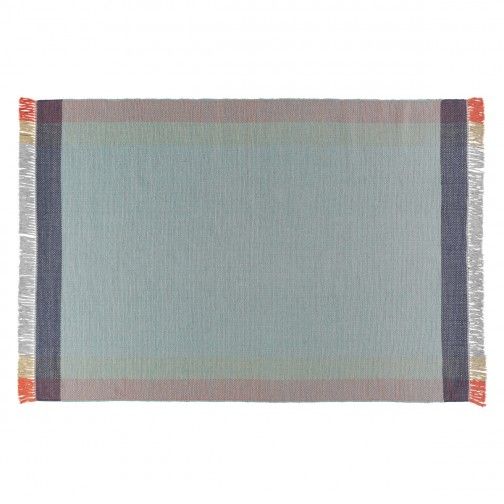 Large pastel hand-woven wool rug