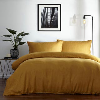 Jasper Conran Yellow 100% Linen Duvet Cover