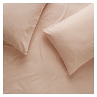 Pink stonewashed king duvet cover set