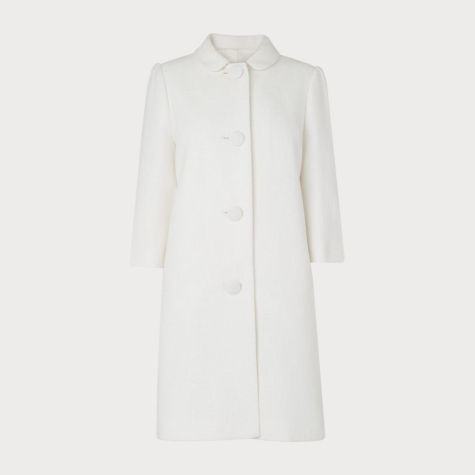 Minnie White Cotton Coat