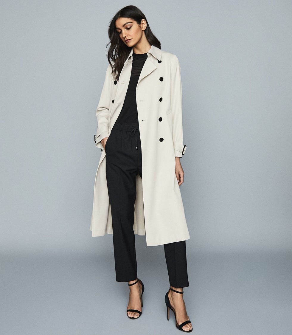Pixie Stone Pleat Detailed Trench Coat, £185 (was £385)