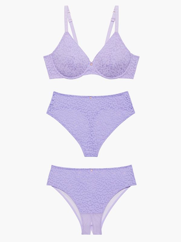 Bra and Panty Sets Women No Underwire Chest Gathered Lavender Underwear  Set Sexy Beautiful Back Bra Panties (Purple-1, 38) : Clothing, Shoes &  Jewelry