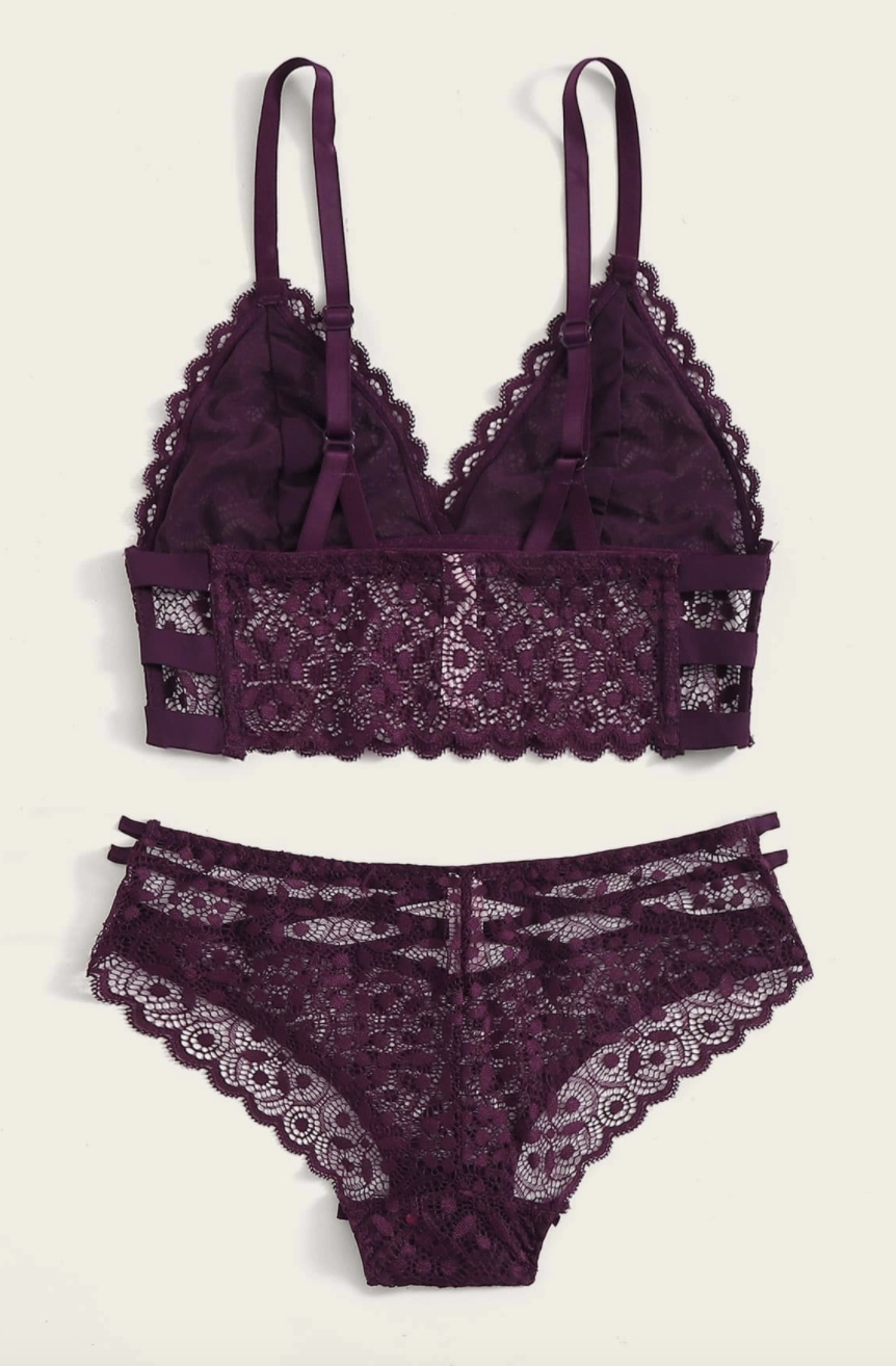 Matching Bra And Panty Sets,Lace Lingerie Set Women's 2 Piece