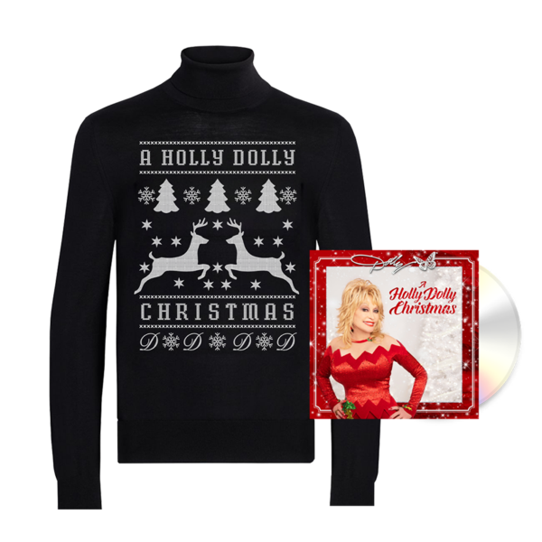 A HOLLY DOLLY CHRISTMAS TURTLENECK + CD
