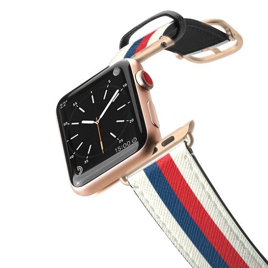 Casetify Saffiano Leather Initial Apple Watch Band