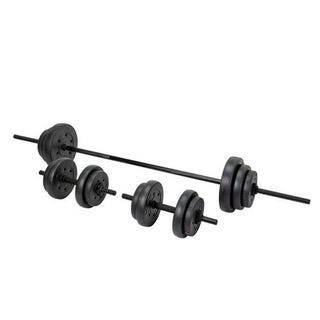 Opti Vinyl Barbell and Dumbbell Set - 50kg Opti Vinyl Barbell and Dumbbell Set - 50kg