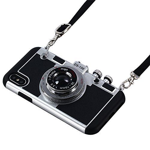 3D Cool Camera Design Case With Long Strap Rope
