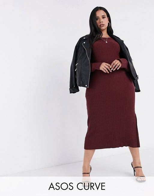 Ribbed Midi Dress, £28