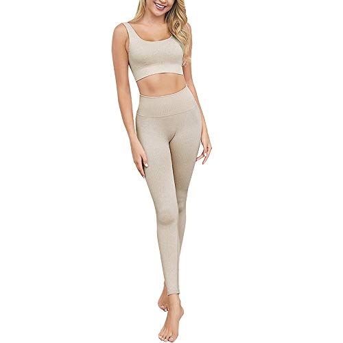 2-Piece Ribbed Seamless Yoga Outfit