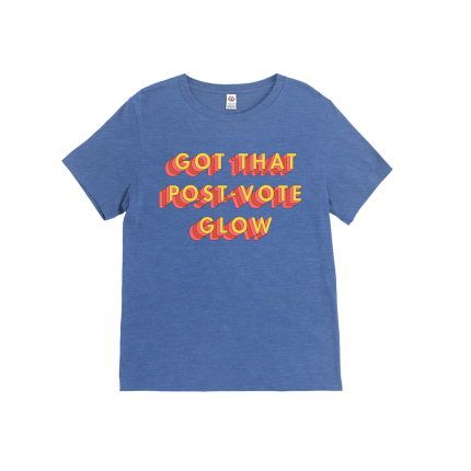 "Got That Post-Vote Glow" T-shirt in Blue