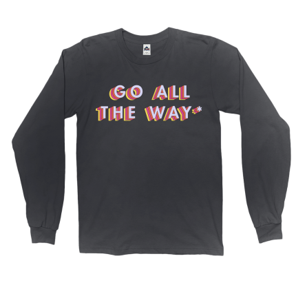 "Go All the Way*" Long-Sleeve Shirt in Black