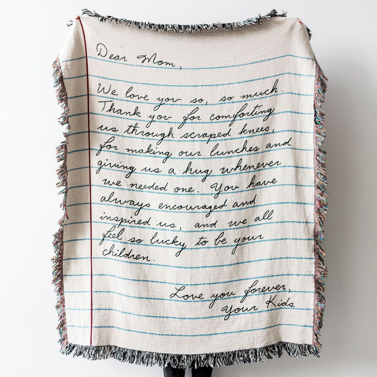 Customized Handwritten Letter Blanket
