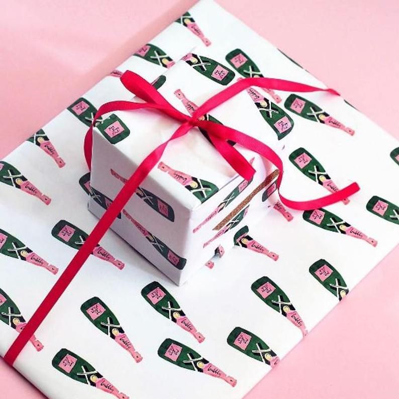 Bubbly Champagne Gift Wrap 