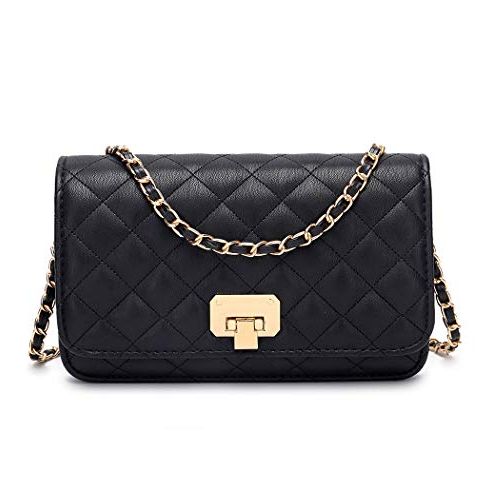 Women Black Quilted Purse 