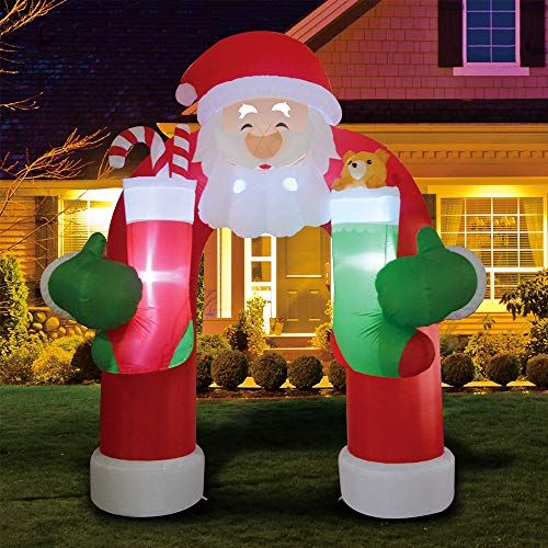 Holiday Yard Decor Gemmy 9' Mistletoe Archway Christmas Airblown Inflatable 
