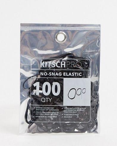 Black No Snag Elastic 100 pack