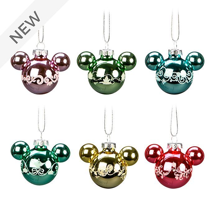 Disneyland Paris Mickey Mouse Icon Hanging Ornaments, Set of 6