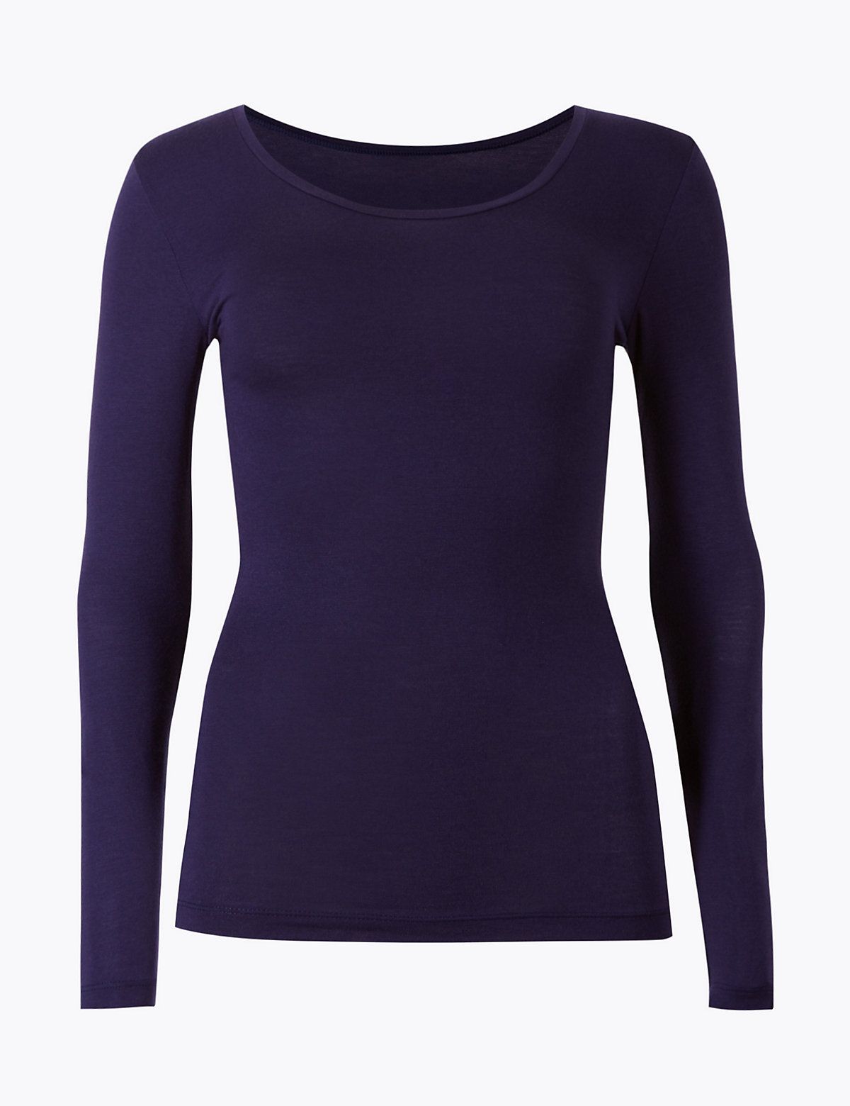 M&S Ladies Heatgen Thermal Long Sleeve Round Neck T-Shirt Top Soft Warm Layering 