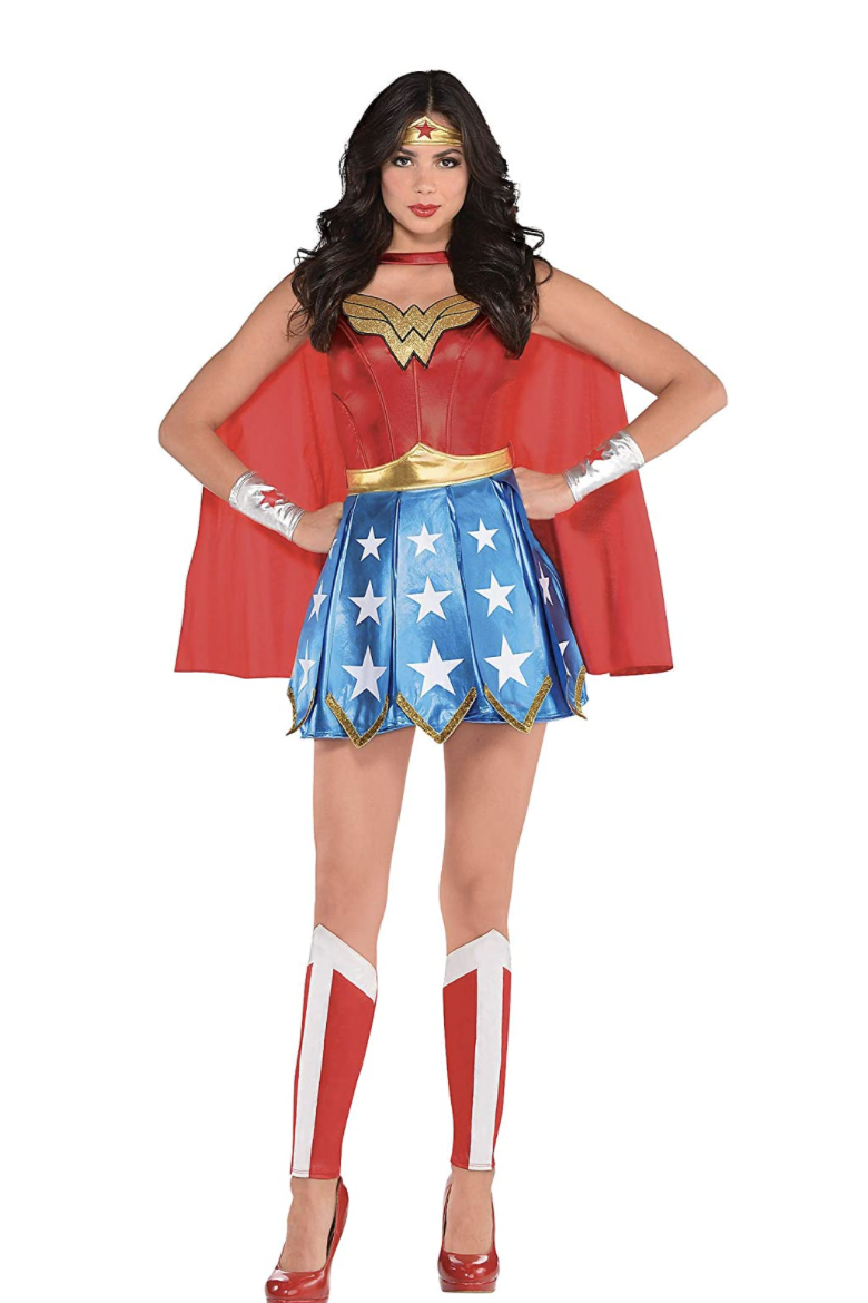 Wonder Woman Plus Size Women's Long Sleeve Dress Costume