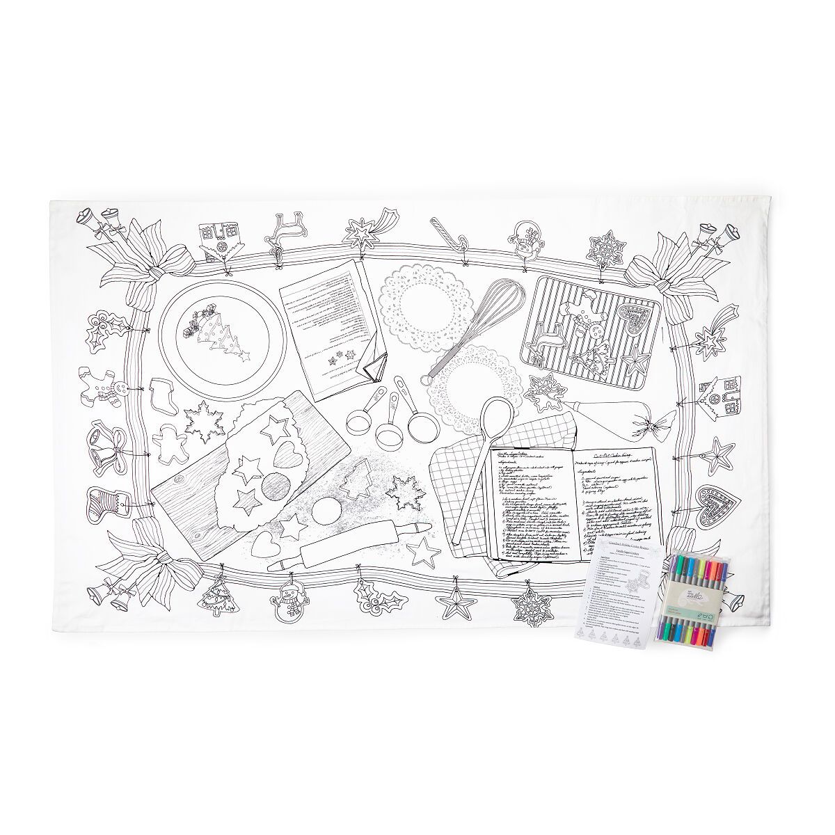 Christmas Cookie Coloring Tablecloth