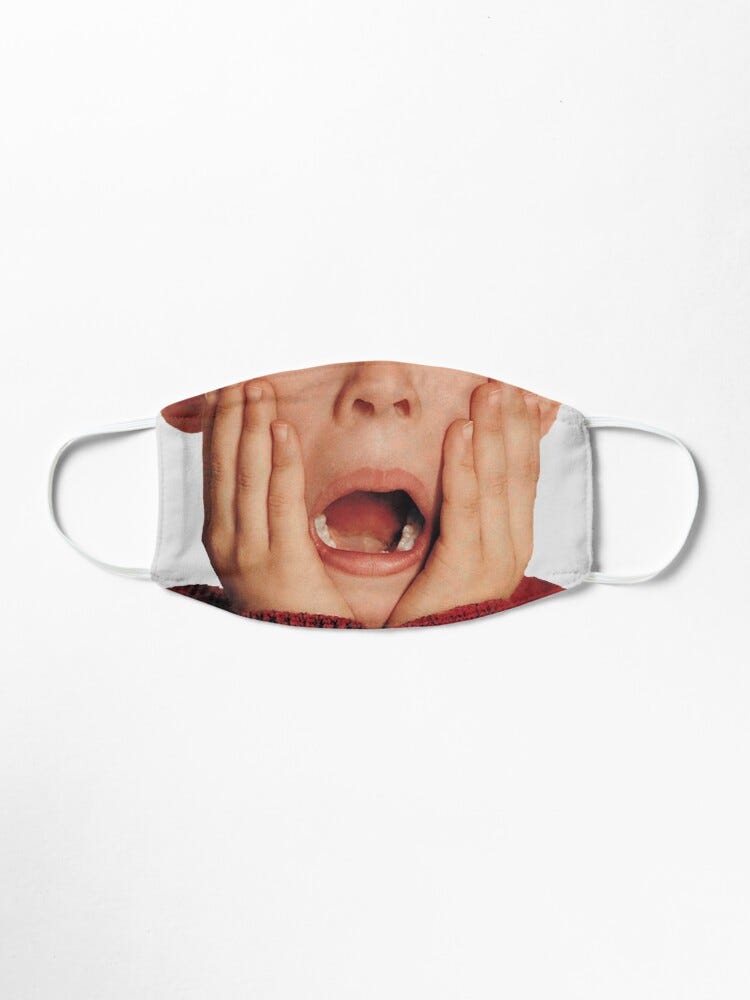 Kevin McCallister Shocked Face Mask
