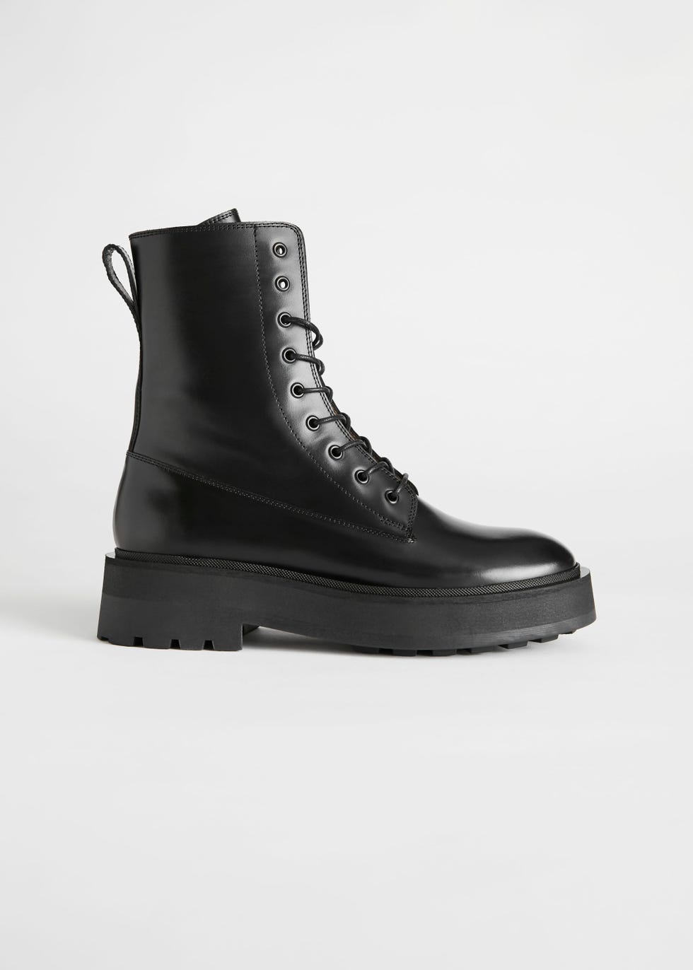 Chunky Platform Leather Boots