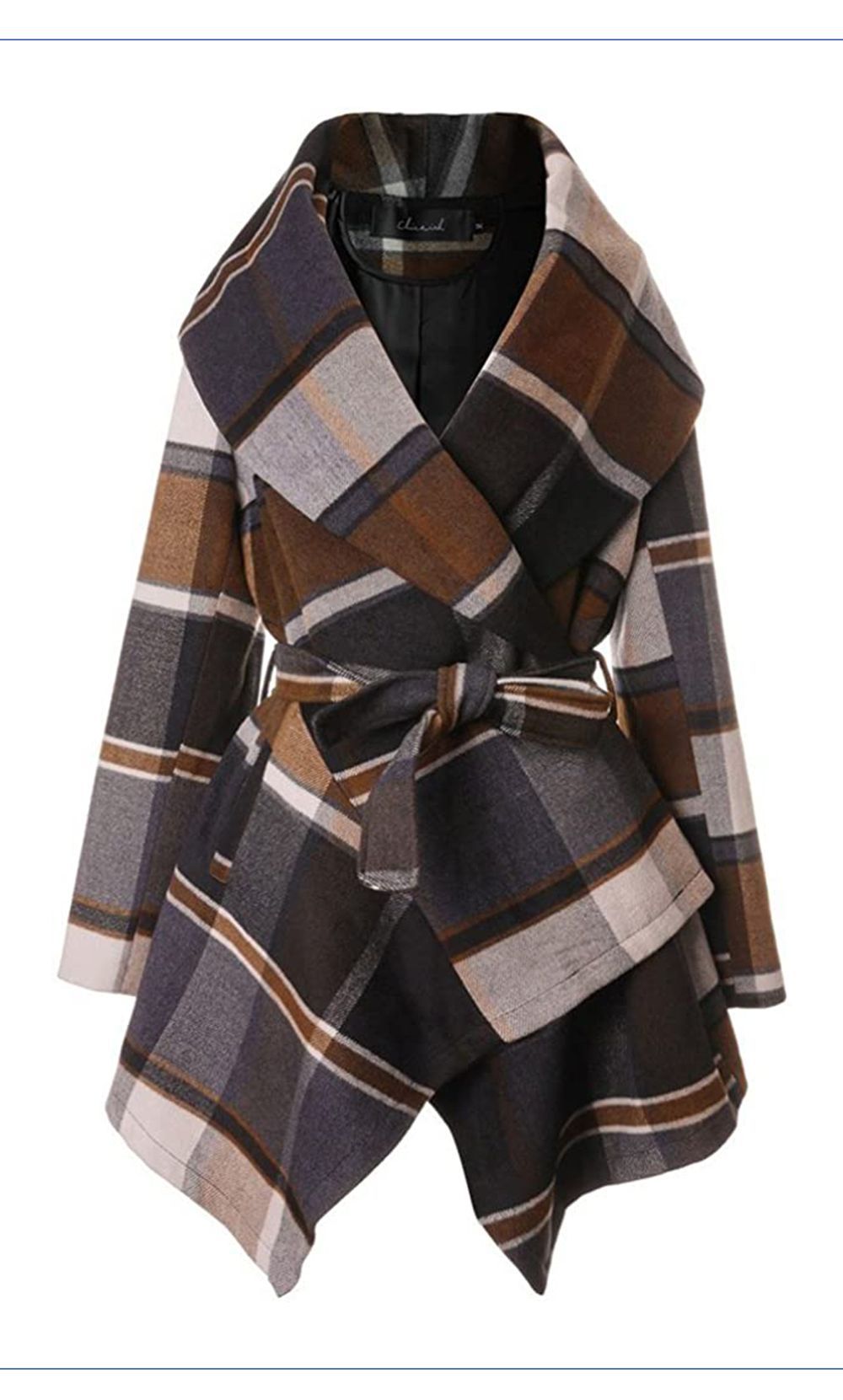 Womens Winter Warm Coat Plush Button Lapels Jacket Plus Size Composite Oversize Coats with Buckle Deco 