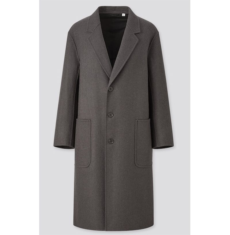 Helano Mens Trench Winter Long Jacket,Wool Blend Single Breasted Lapel Overcoat Slim Fit Business Suits Windbreaker