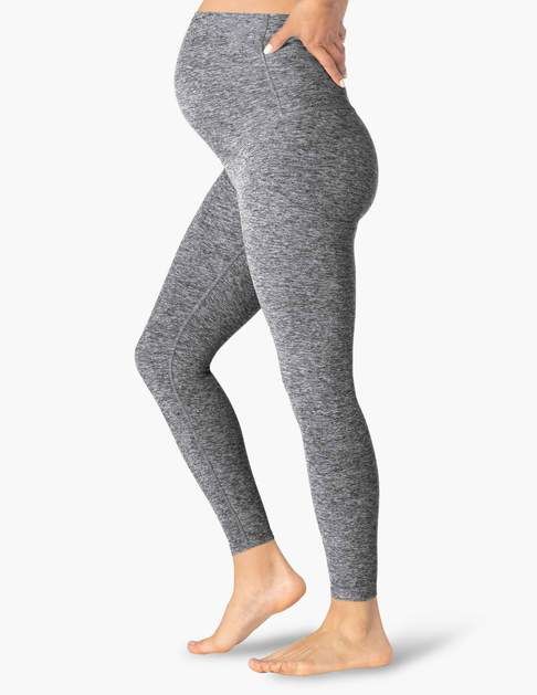 Ingrid & Isabel Basics 7/8 Active Maternity Legging with Crossover Panel,  Belly Support, Black 