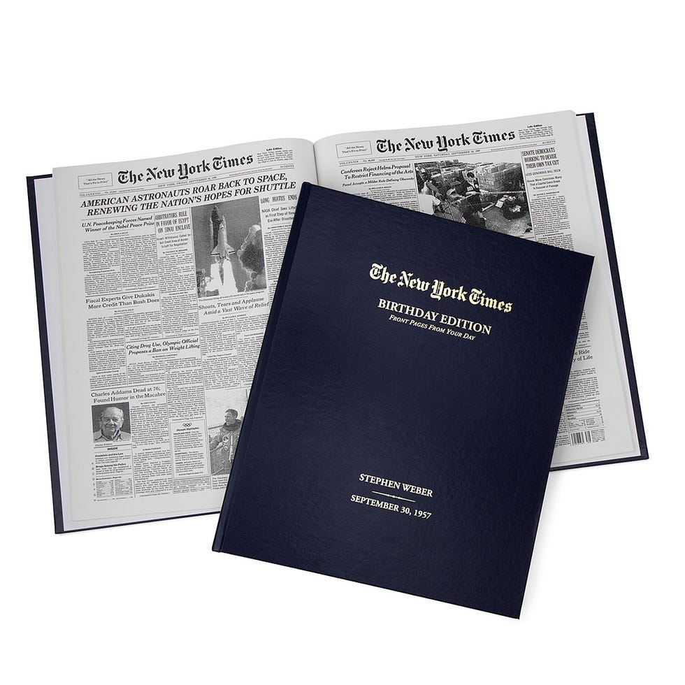 The New York Times Custom Birthday Book