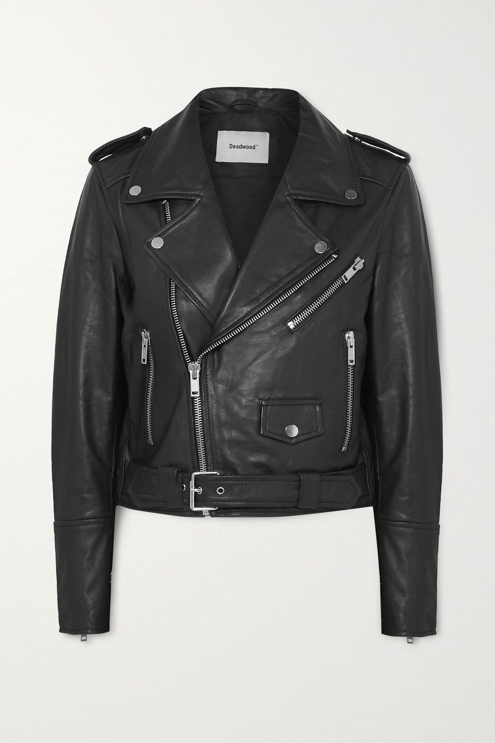 + NET SUSTAIN Joan leather biker jacket
