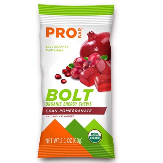 Bolt Organic Energy Chews, Cranberry Pomegranate