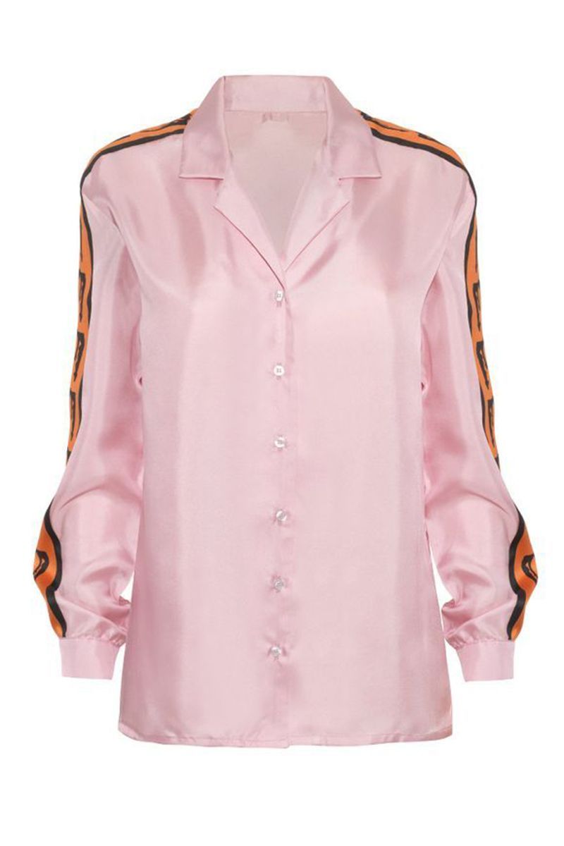 Lisou Machi Machi Solange Pink Silk Shirt