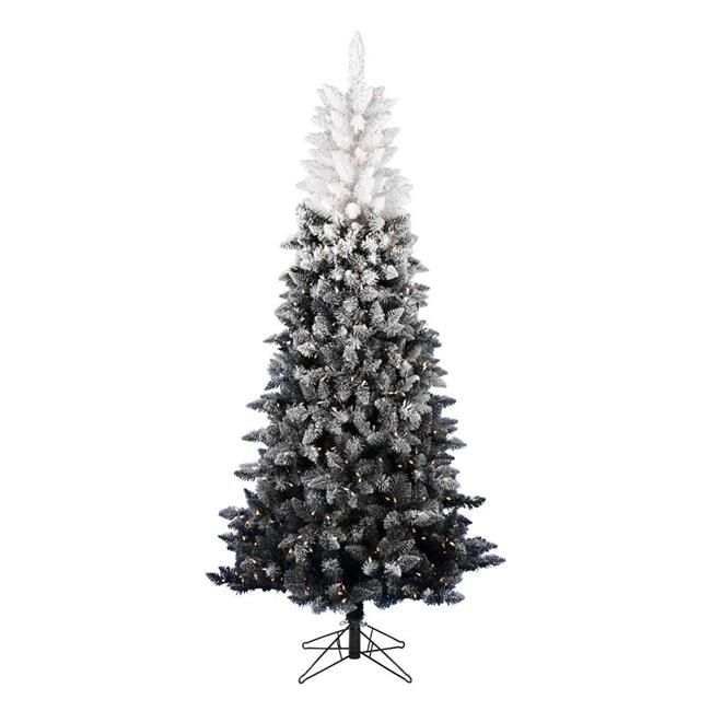 Frosted White to Black Ombre Tree