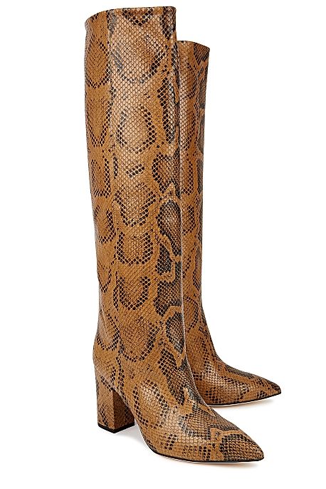 85 python-effect knee-high boots
