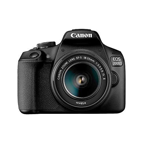 Canon EOS 2000D DSLR Camera and EF-S 18-55 mm f/3.5-5.6 IS II Lens