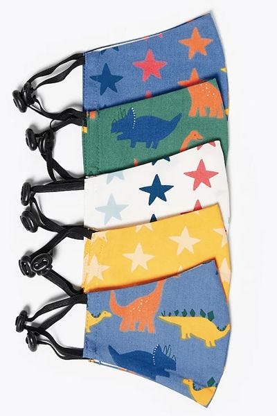 Dinosaur Kids Face Coverings
