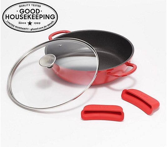4-Quart Covered Cast Aluminum Everyday Pan