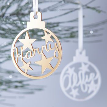 Personalised Star Christmas Bauble Decoration