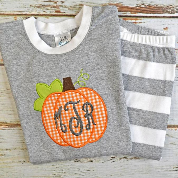 Pumpkin Monogram Pajamas